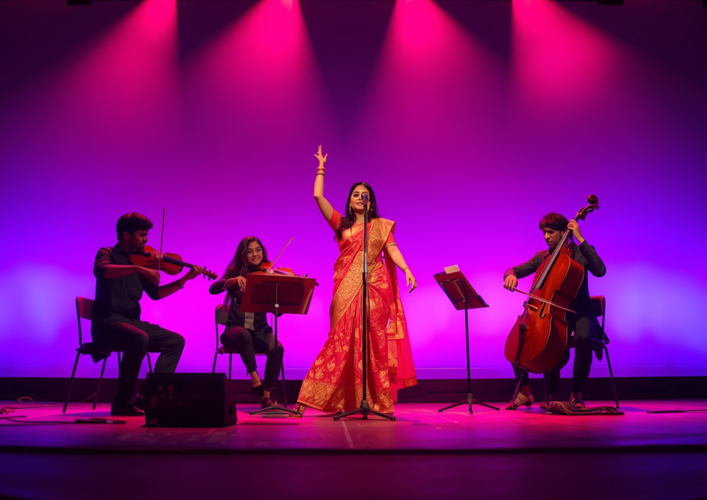 String ensemble with singer